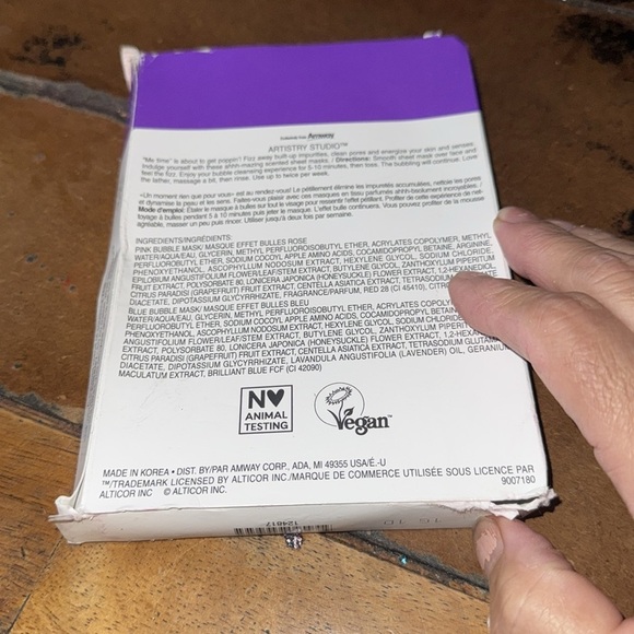 NWT ARTISTRY STUDIO 3 Bubble Sheet Mask 2 Pink & 1 Blue - Picture 3 of 3